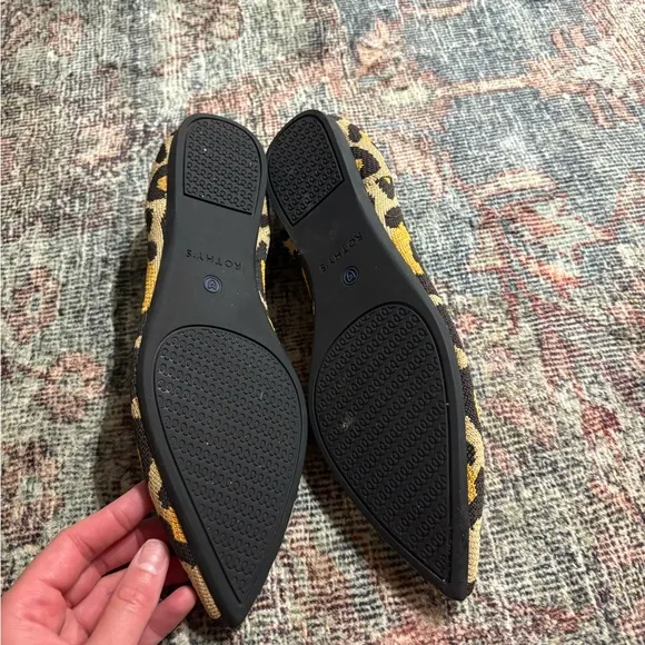 Rothy's The Point Leopard Print Women's Flats Size 8.5