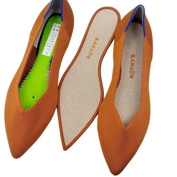 Rothy’s The Point Toe Ballet Flat Slip On Size W11.5 NWOB