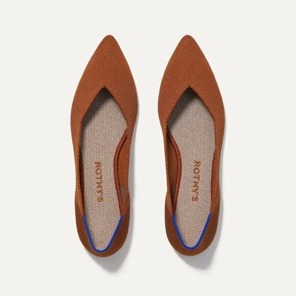 Rothy’s The Point Toe Ballet Flat Slip On Size W11.5 NWOB