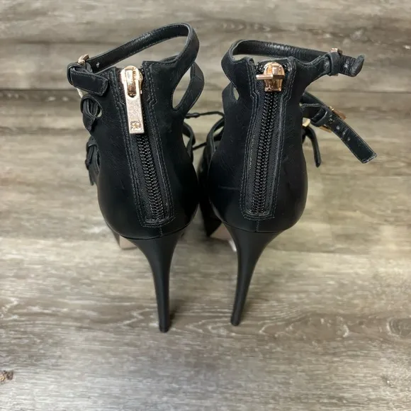 Ruthie Davis | Davis Ankle Strap Platform Sandlas In Glitter Size 38 NEW