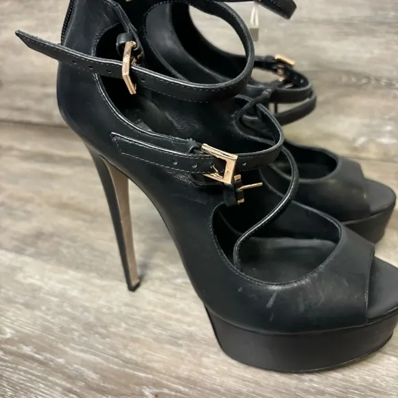 Ruthie Davis | Davis Ankle Strap Platform Sandlas In Glitter Size 38 NEW