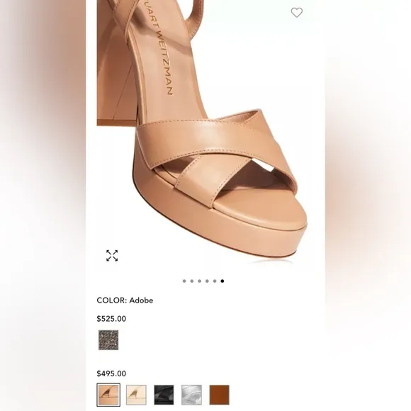 S39.  Stuart Weitzman Dayna Crisscross Platform Sandals