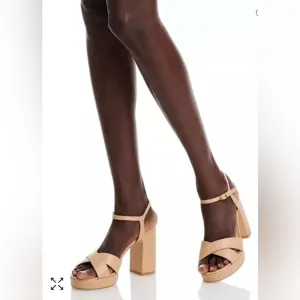 S39.  Stuart Weitzman Dayna Crisscross Platform Sandals
