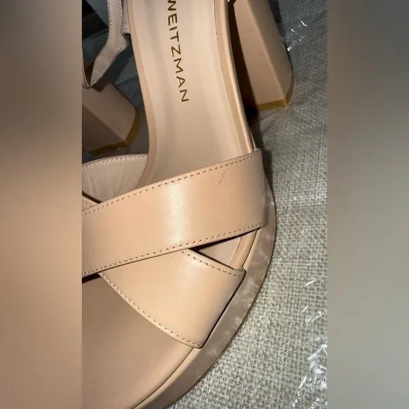 S39.  Stuart Weitzman Dayna Crisscross Platform Sandals
