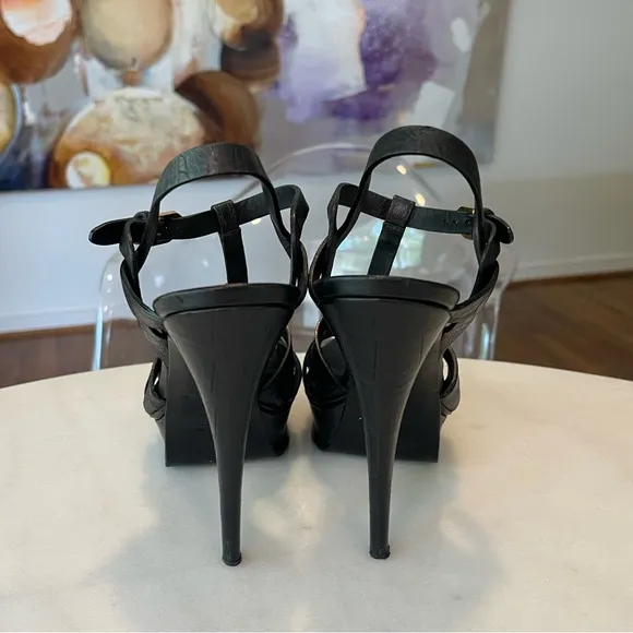 Saint Laurent Tribute T-Strap Platform Sandals