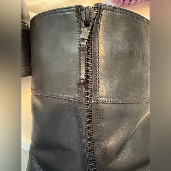 Salvatore Ferragamo Black Leather Boots | Size 10 B