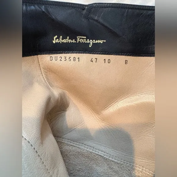Salvatore Ferragamo Black Leather Boots | Size 10 B