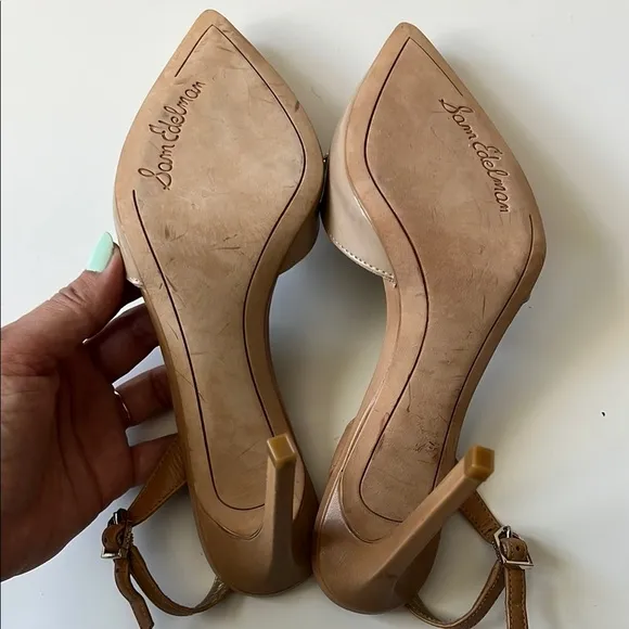 Sam Edelman Beige and Tan Heels with Embellishments 9