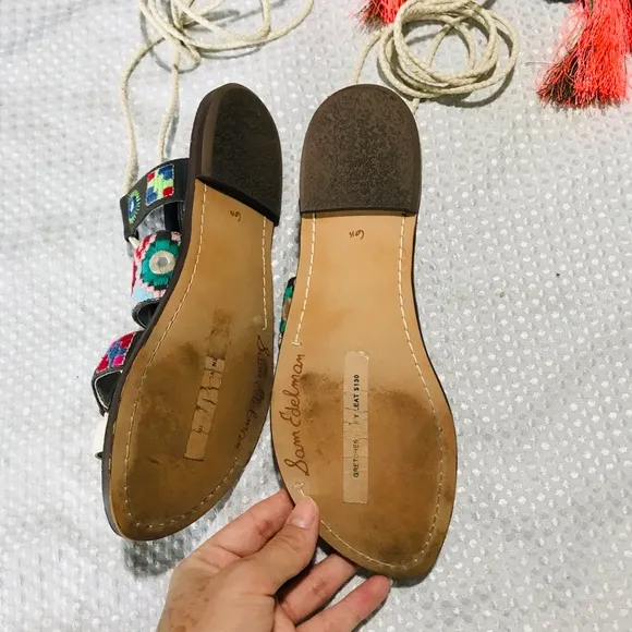 Sam Edelman boho tasseled Gretchen Sandals