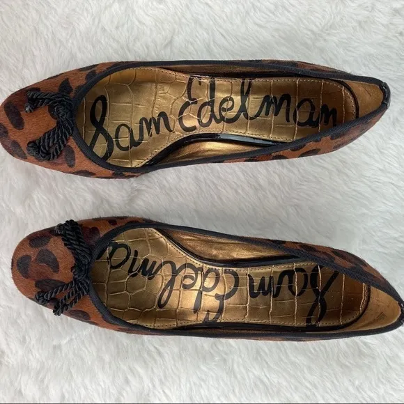 Sam Edelman Hope cow hair leopard print shoes