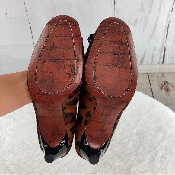 Sam Edelman Hope cow hair leopard print shoes