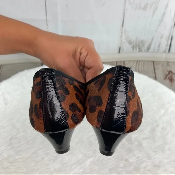 Sam Edelman Hope cow hair leopard print shoes