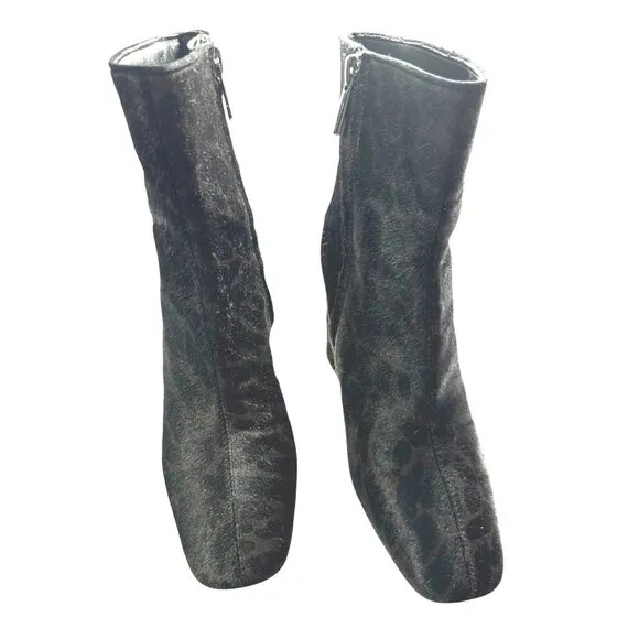 Sam‎ Edelman Leopard Print Calf Hair Ankle Boots Size 6 NWOT