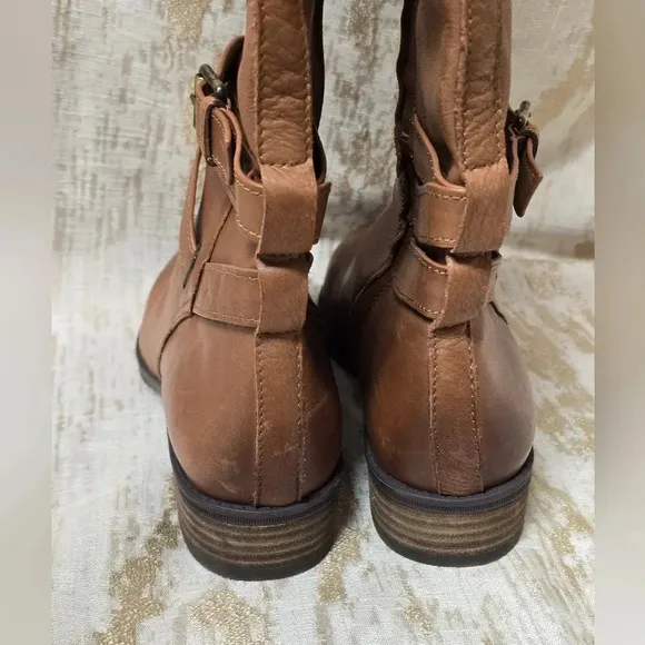 SAM EDELMAN Women's Pansy Whiskey Burnished leather boots Sz9M  NWOT