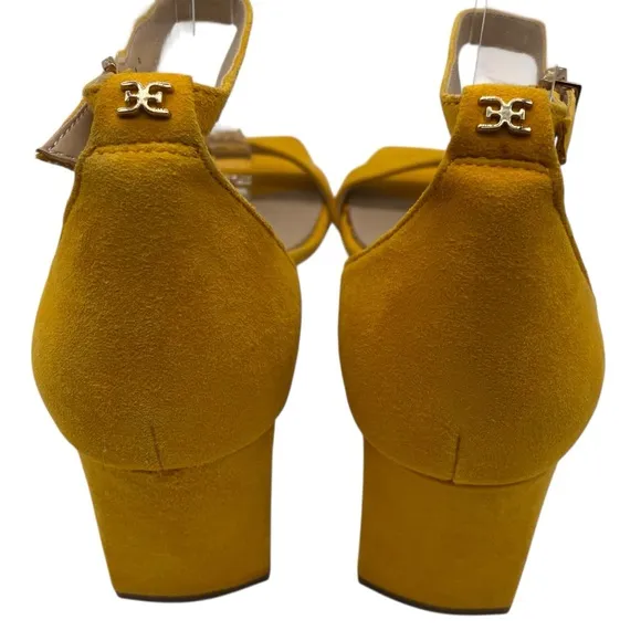 Sam Edelman Womens Shoes Holmes Sandals 8.5 Yellow Suede Leather Feminine Chic