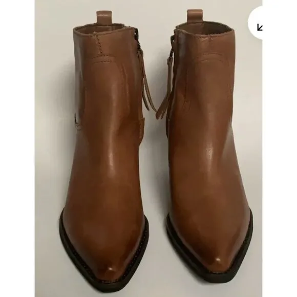 Sam Edelman Womens Wendall Whiskey Lea Classic Fashion Boots Size 7.5M Brown