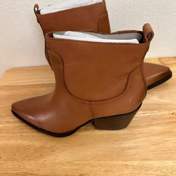 Sam Edelman Womens Wendall Whiskey Lea Classic Fashion Boots Size 7.5M Brown