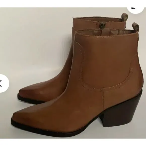 Sam Edelman Womens Wendall Whiskey Lea Classic Fashion Boots Size 7.5M Brown