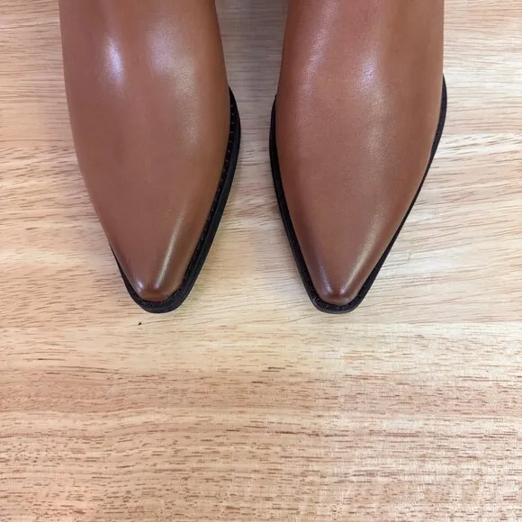 Sam Edelman Womens Wendall Whiskey Lea Classic Fashion Boots Size 7.5M Brown