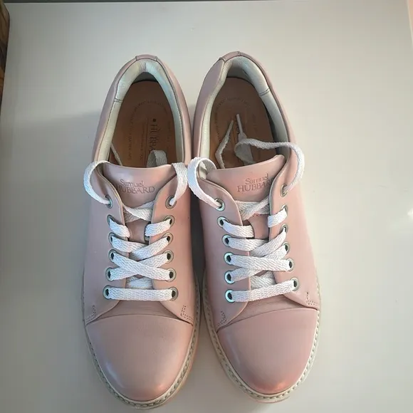 Samuel Hubbard Women’s Fast Pink Full Grain Leather Sneakers Size 6.5 Like New