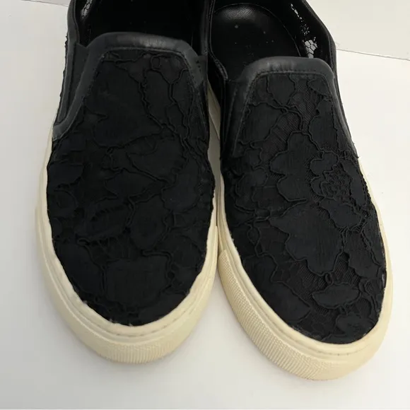 Sandro | Black Floral | Slip on | Tennis Shoes | Size EU 39