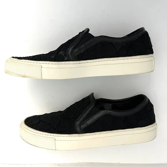 Sandro | Black Floral | Slip on | Tennis Shoes | Size EU 39