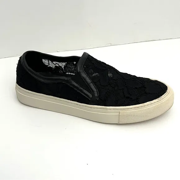 Sandro | Black Floral | Slip on | Tennis Shoes | Size EU 39