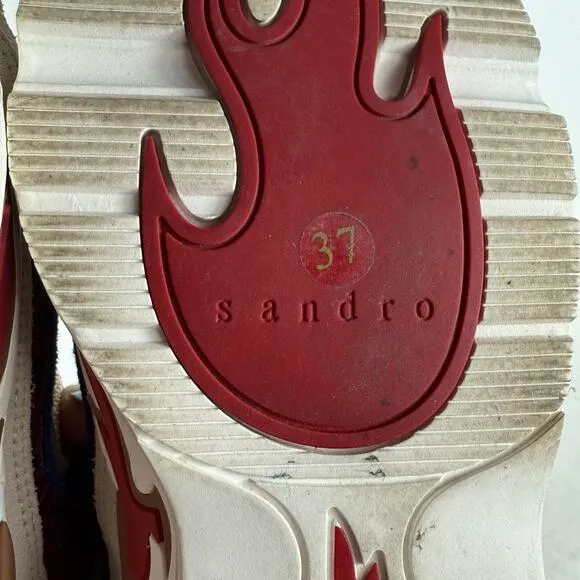 Sandro Paris the Iconic Flame Athletic Shoes Women 6.5 Multicolor Low Top