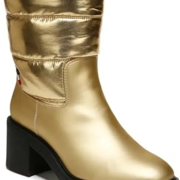 SARTO By Franco Sarto Gold Ankle Boots with Chunky Sole