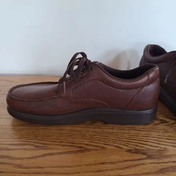 SAS Mens Bout Time Cordovan Brown Leather Lace Up Shoes Size 12 Narrow