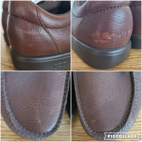 SAS Mens Bout Time Cordovan Brown Leather Lace Up Shoes Size 12 Narrow