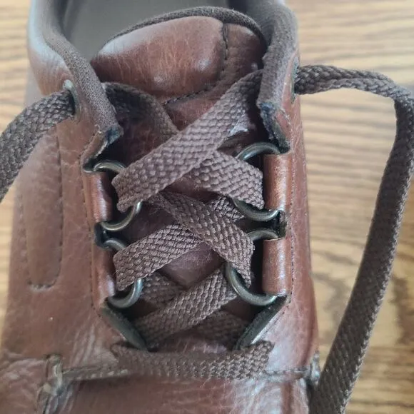 SAS Mens Bout Time Cordovan Brown Leather Lace Up Shoes Size 12 Narrow