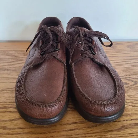 SAS Mens Bout Time Cordovan Brown Leather Lace Up Shoes Size 12 Narrow