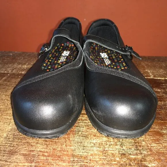 SAS San Antonio Shoes Clare Non Slip Mary Jane Loafer Black Womens 9 Narrow