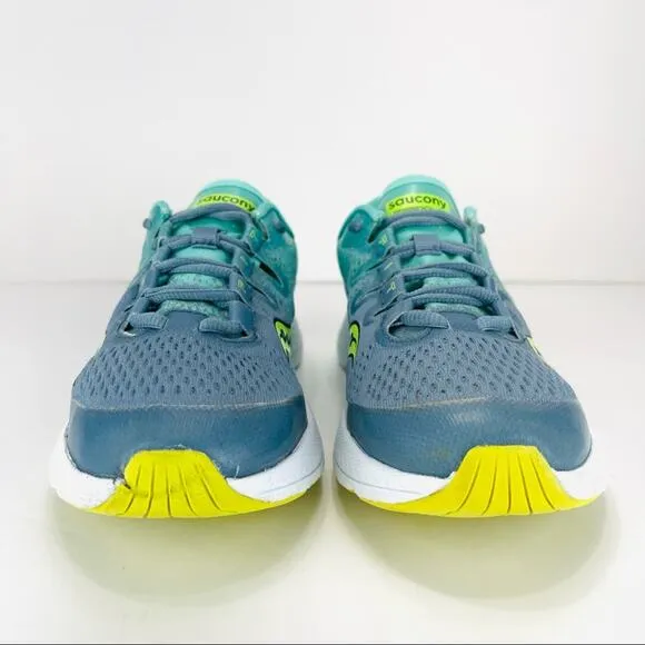 SAUCONY EVERUN FREEDOM ISO FIT GREEN &amp; GRAY RUNNING SHOES ATHLEISURE SNEAKERS