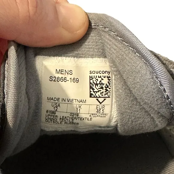 Saucony Jazz Low Pro Shoes Mens 12 Grey Suede Fabric Athletic Running Athleisure