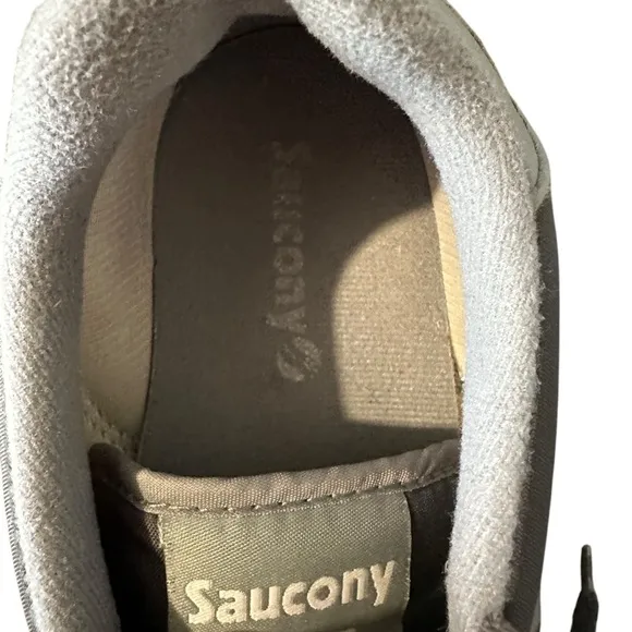 Saucony Jazz Low Pro Shoes Mens 12 Grey Suede Fabric Athletic Running Athleisure