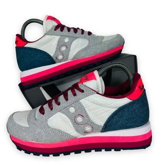 Saucony Jazz Triple Pink / Blue Denim S60567-1 Women's 5