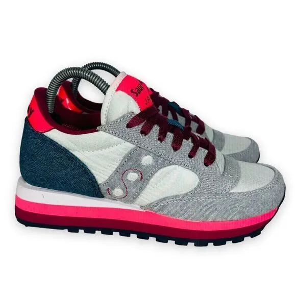 Saucony Jazz Triple Pink / Blue Denim S60567-1 Women's 5
