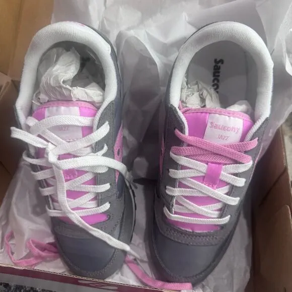 Saucony Kids Originals Jazz Original (Gray/Pink) Girls Shoes 2.5 NWT