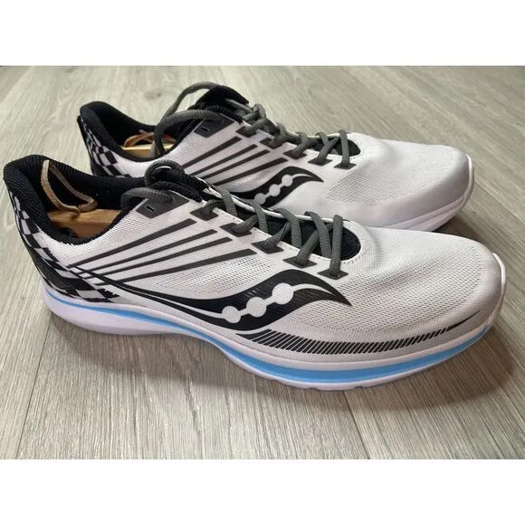 Saucony Kinvara 12 Shoes Men 11.5 Reverie White Black Race Run Athleisure S20619