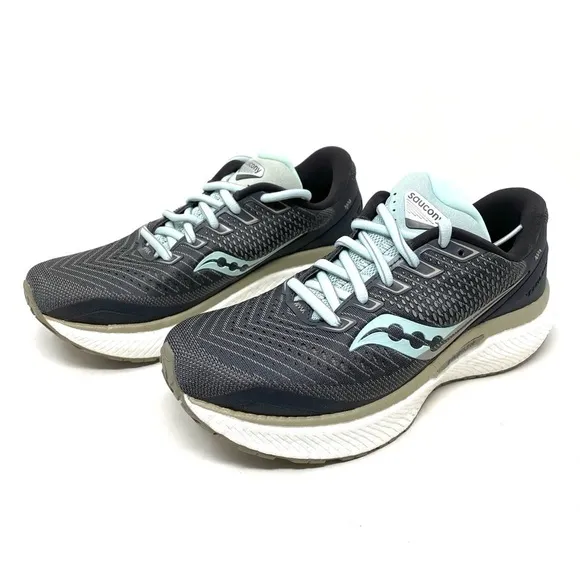 Saucony Triumph 18 Charcoal/Sky Athletic Running Shoes