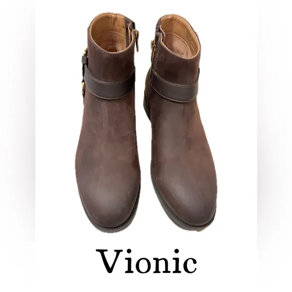 SB17 Women’s Vionic Rhiannon Brown Ankle BootsSize 6M