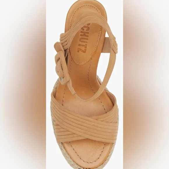 Schutz $158 Blisse Platform Sandals in Nude Carmel