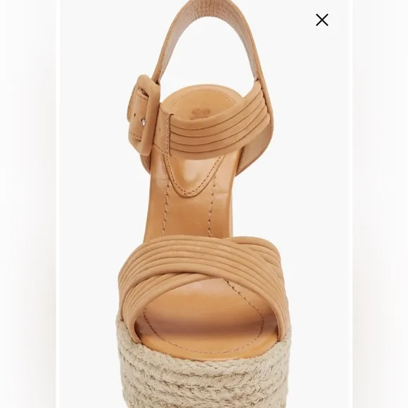 Schutz $158 Blisse Platform Sandals in Nude Carmel