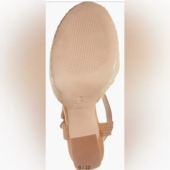 Schutz $158 Blisse Platform Sandals in Nude Carmel