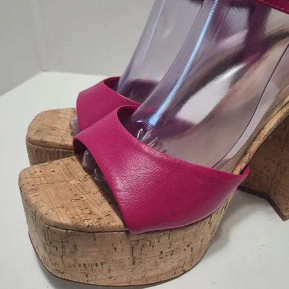 Schutz Glayce  Leather Platform Sandals Size‎ 11
