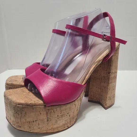 Schutz Glayce  Leather Platform Sandals Size‎ 11