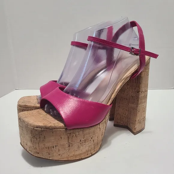 Schutz Glayce  Leather Platform Sandals Size‎ 11