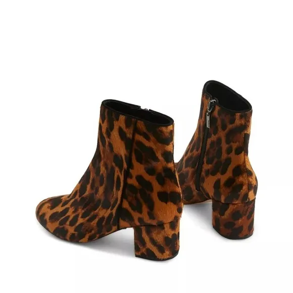 Schutz / NEW pony hair Leopard printed ankle boots booties 6